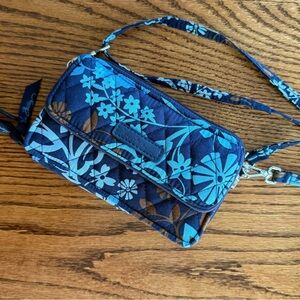 Vibrant Floral Crossbody Bag in Blue by Vera Bradley